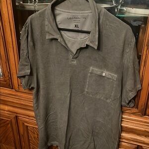 Calvin Klein Gray Polo Soft Cotton Blend Versatile